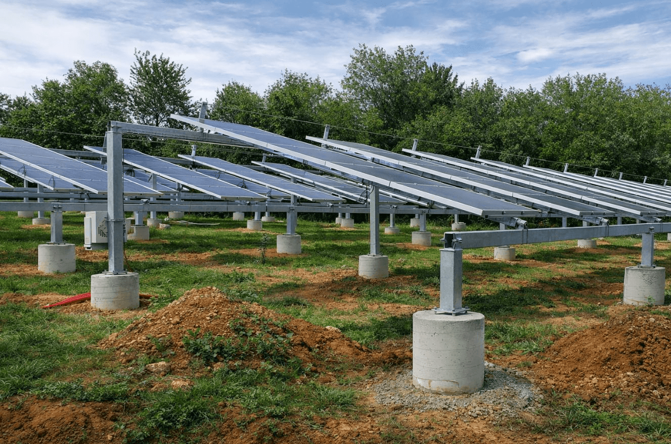 Solar power plant installation